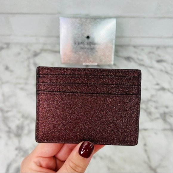 Kate Spade Love Shack Glitter Heart Purse Crossbody & Shimmy Card Holder Wallet - Picture 14 of 16